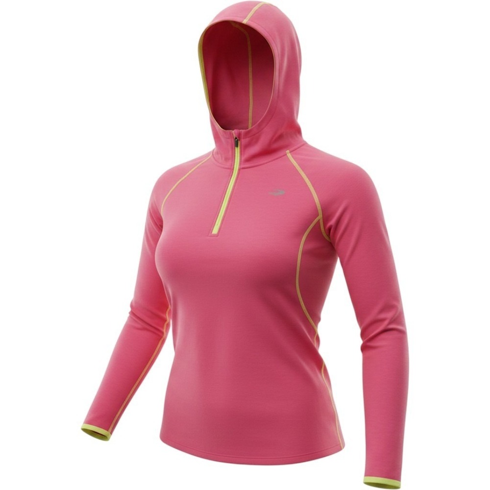 New Balance Lightning Dry Pink Running Hoodie Quarter Zip Pullover Womens XL